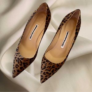 Manolo Blahnik BB Suede Pump, Leopard